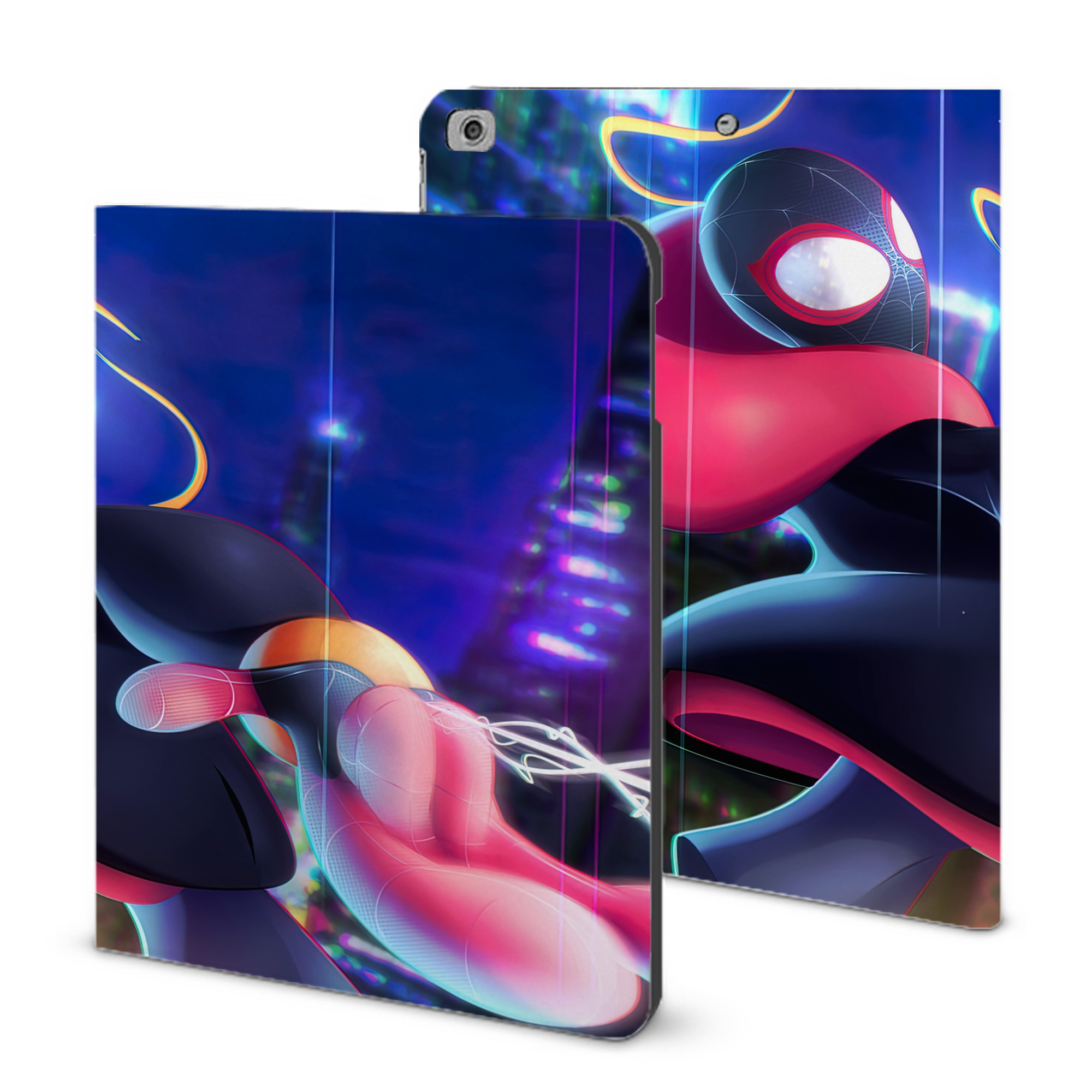 （画像用） Spider Man スパイダーマン IPad ケース ブック型 PUレザー TPU 耐衝撃 軽量 薄型 ペン収納なし 全面保護 IPad 各モデル対応